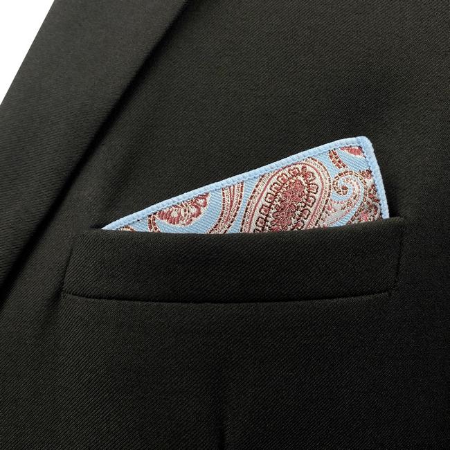 shlax & wing FH7 Azure pink Silk Mens Pocket Square Wedding Fashion Handkerchief Novelty Dress Hanky COMPRAR AHORA