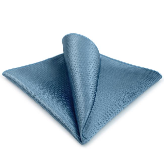 shlax & wing HH28 Blue Solid Silk Mens Pocket Square Dress Classic Handkerchief Fashion Groom Hanky Promoción por tiempo limitado