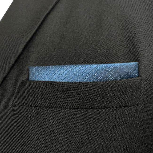 shlax & wing HH28 Blue Solid Silk Mens Pocket Square Dress Classic Handkerchief Fashion Groom Hanky Promoción por tiempo limitado
