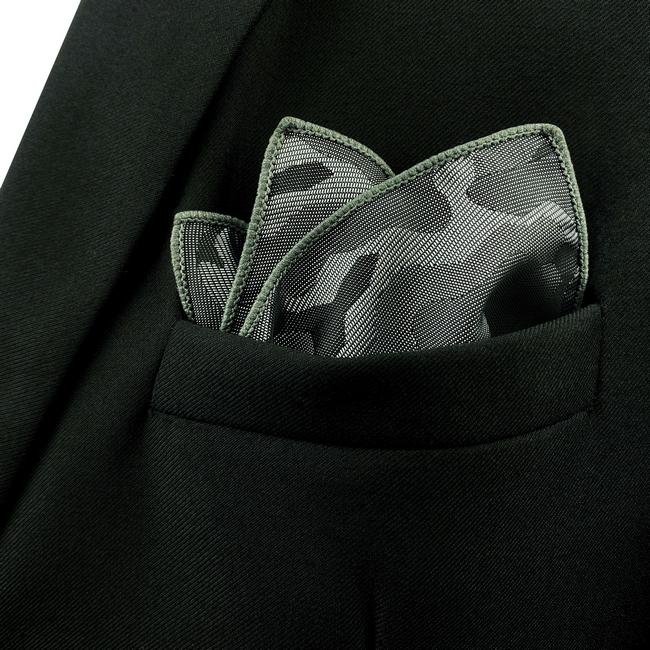 shlax & wing EH30 Dark Grey Abstract Silk Mens Pocket Square Brand New Fashion Handkerchief Classic Accessory Hanky Solo queda un día