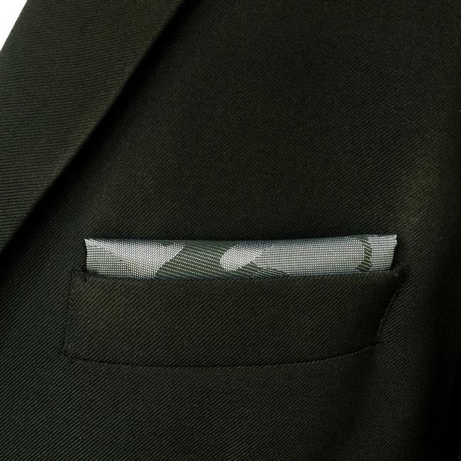 shlax & wing EH30 Dark Grey Abstract Silk Mens Pocket Square Brand New Fashion Handkerchief Classic Accessory Hanky Solo queda un día