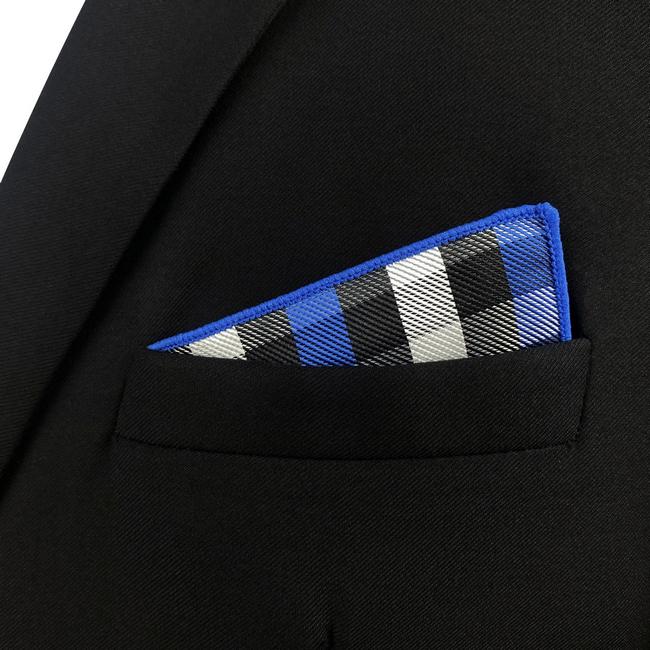 shlax & wing EH32 Multicolor Checkes Silk Mens Pocket Square Wedding Fashion Handkerchief Novelty Dress Hanky Liquidación