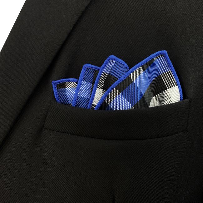 shlax & wing EH32 Multicolor Checkes Silk Mens Pocket Square Wedding Fashion Handkerchief Novelty Dress Hanky Liquidación