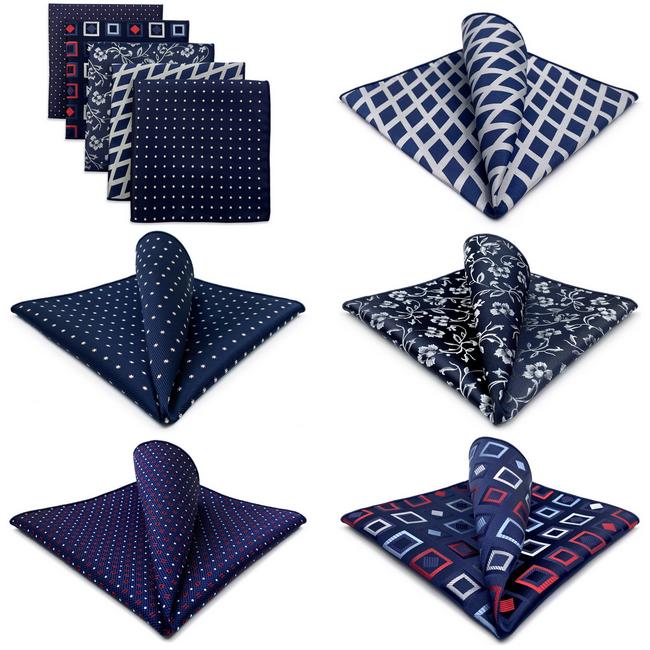 shlax & wing 5 Pieces Mens Pocket Square Brand New Gift Classic Acceossories Handkerchiefs Set 5-12 Tienda de fábrica