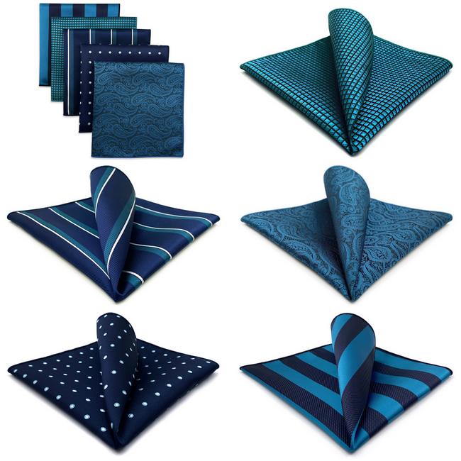 shlax & wing 5 Pieces Mens Pocket Square Brand New Gift Classic Acceossories Handkerchiefs Set 5-13 Limitado a 3 días