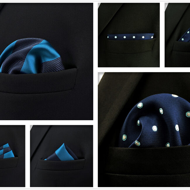 shlax & wing 5 Pieces Mens Pocket Square Brand New Gift Classic Acceossories Handkerchiefs Set 5-13 Limitado a 3 días