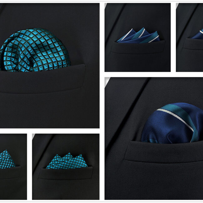 shlax & wing 5 Pieces Mens Pocket Square Brand New Gift Classic Acceossories Handkerchiefs Set 5-13 Limitado a 3 días
