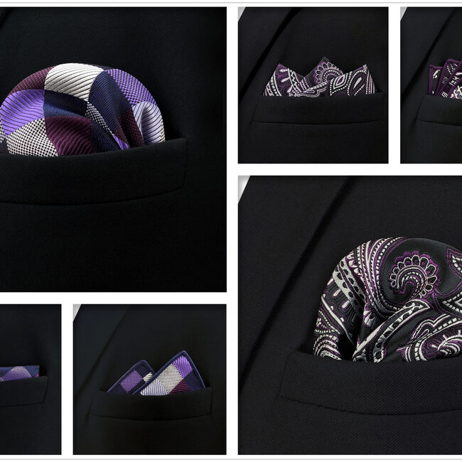 shlax & wing 5 Pieces Mens Pocket Square Brand New Gift Classic Acceossories Handkerchiefs Set 5-14 Ahorra y exporta
