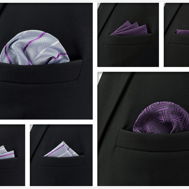 shlax & wing 5 Pieces Mens Pocket Square Brand New Gift Classic Acceossories Handkerchiefs Set 5-14 Ahorra y exporta