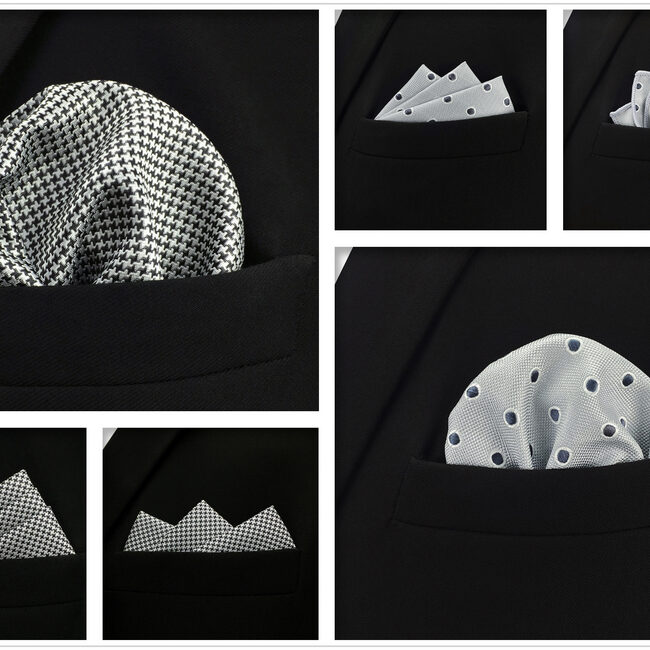 shlax & wing 5 Pieces Mens Pocket Square Brand New Gift Classic Acceossories Handkerchiefs Set 5-17 En oferta