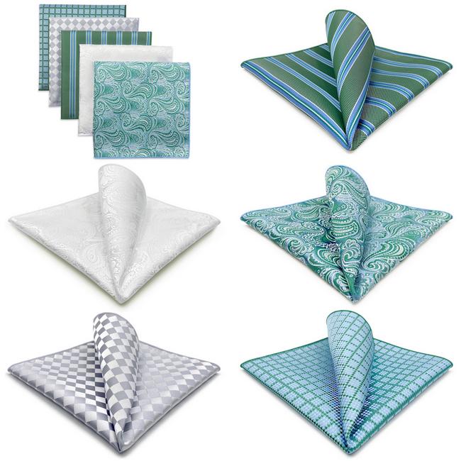 shlax & wing 5 Pieces Mens Pocket Square Brand New Gift Classic Acceossories Handkerchiefs Set 5-2 Descuentos del mes