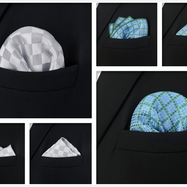 shlax & wing 5 Pieces Mens Pocket Square Brand New Gift Classic Acceossories Handkerchiefs Set 5-2 Descuentos del mes