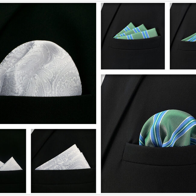 shlax & wing 5 Pieces Mens Pocket Square Brand New Gift Classic Acceossories Handkerchiefs Set 5-2 Descuentos del mes