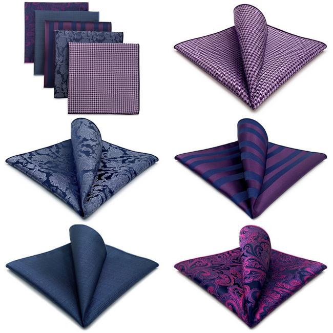 shlax & wing 5 Pieces Mens Pocket Square Brand New Gift Classic Acceossories Handkerchiefs Set 5-20 Oferta exclusiva