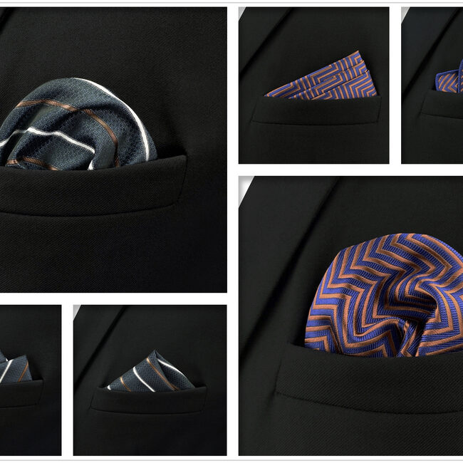 shlax & wing 5 Pieces Mens Pocket Square Brand New Gift Classic Acceossories Handkerchiefs Set 5-4 Descuento por venta flash