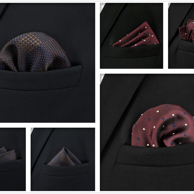shlax & wing 5 Pieces Mens Pocket Square Brand New Gift Classic Acceossories Handkerchiefs Set 5-4 Descuento por venta flash