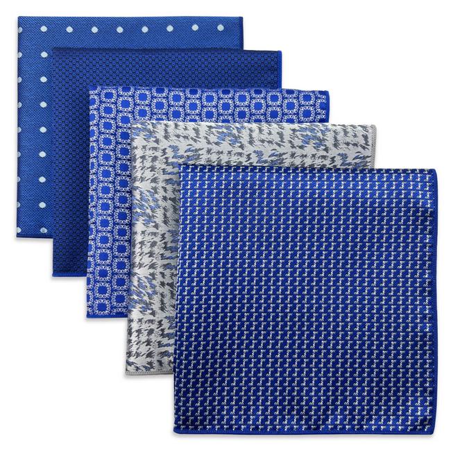 shlax & wing 5 Pieces Mens Pocket Square Brand New Gift Classic Acceossories Handkerchiefs Set 5-5 Ofertas de temporada