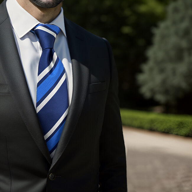 shlax & wing A99 Blue Striped Mens Neckties Pocket Square Set Fashion Classic Extra Long Size Dress Precio ultrabajo