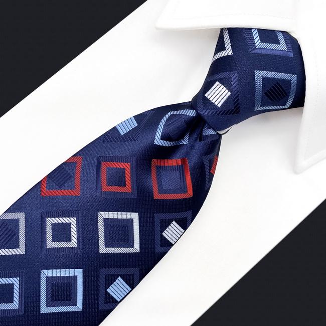 shlax & wing B33 Navy Blue Checkes Mens Neckties Pocket Square Set Classic Fashion Business Extra Long Size Groom 2025