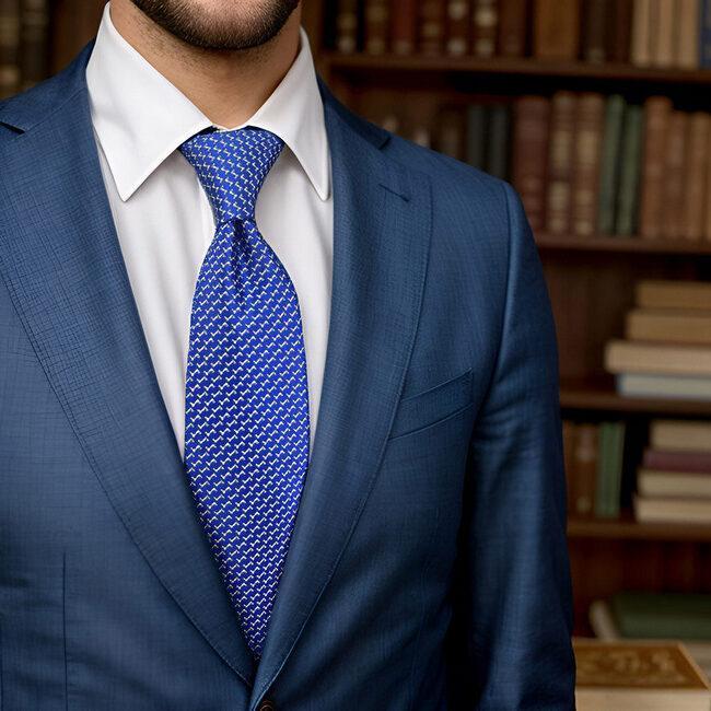 shlax & wing B35 Blue Houndstooth Mens Neckties Classic Pocket Square Set Extra Long Size Business Acceossories Outlet