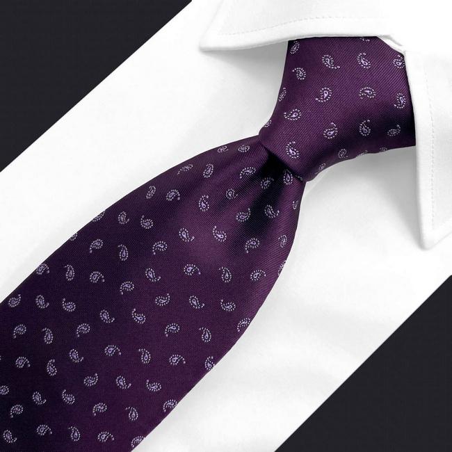 shlax & wing B36 Purple Plum Paisley Mens Neckties Pocket Square Set Classic Fashion Business Extra Long Size Groom Outlet online