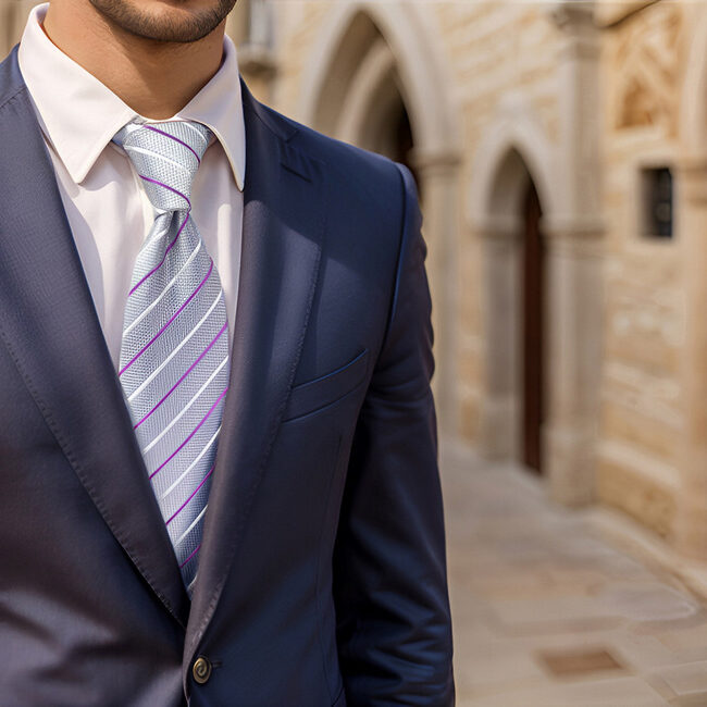 shlax & wing B37 Light Gray Striped Mens Neckties Pocket Square Set Classic Dress Party Fashion Extra Long Size Wedding Rebajas