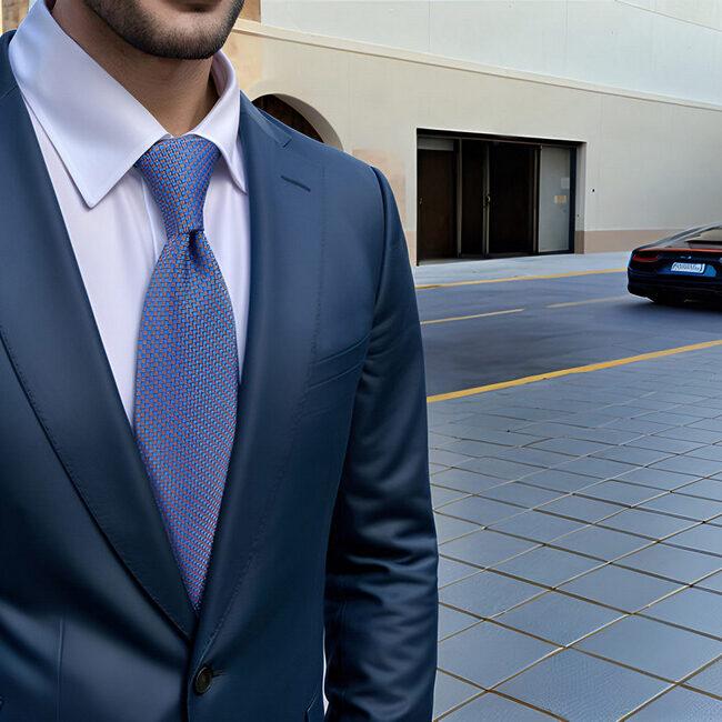 shlax & wing B38 Blue Orange Polka Dots Mens Neckties Pocket Square Set Fashion Extra Long Size Ties Ofertas