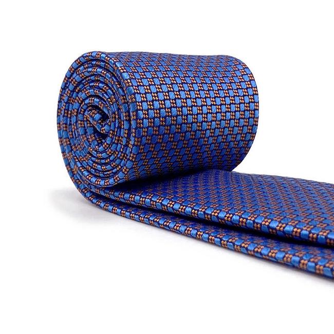 shlax & wing B38 Blue Orange Polka Dots Mens Neckties Pocket Square Set Fashion Extra Long Size Ties Ofertas