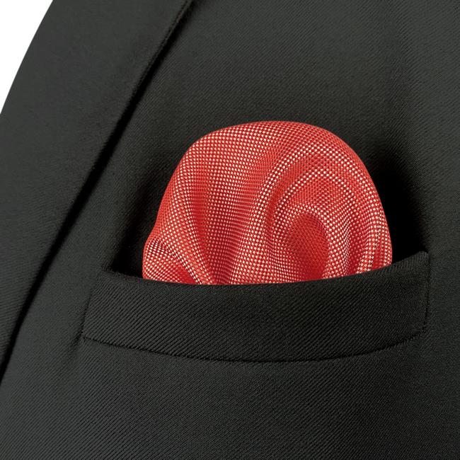 shlax & wing HH33 Red Solid Silk Mens Pocket Square Wedding Classic Handkerchief Dress Fashion Hanky En oferta