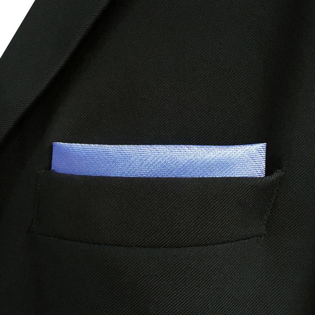 shlax & wing DH34 Light Blue Solid Silk Mens Pocket Square Wedding Brand New Handkerchief Novelty Classic Fashion Hanky Mejor oferta