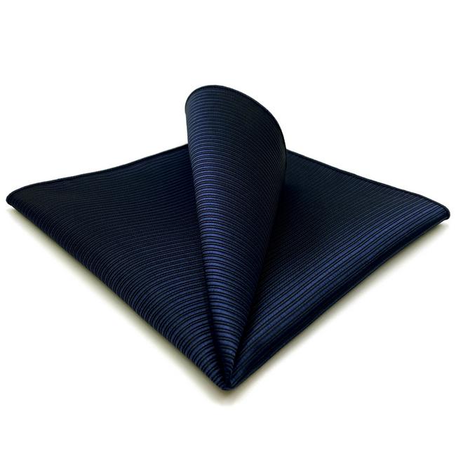 shlax & wing FH20 Navy Solid Silk Mens Pocket Square Wedding Brand New Handkerchief Classic Fashion Hanky Rebajas top