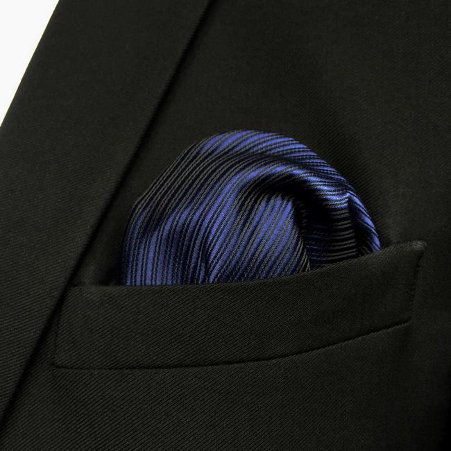 shlax & wing FH20 Navy Solid Silk Mens Pocket Square Wedding Brand New Handkerchief Classic Fashion Hanky Rebajas top