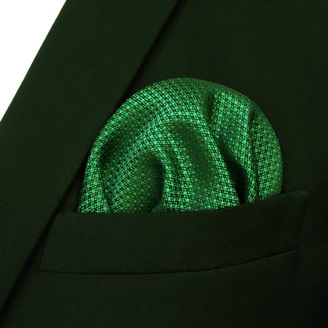 shlax & wing FH5 Green Solid Dots Silk Mens Pocket Square Novelty Classic Fashion Hanky Oferta especial