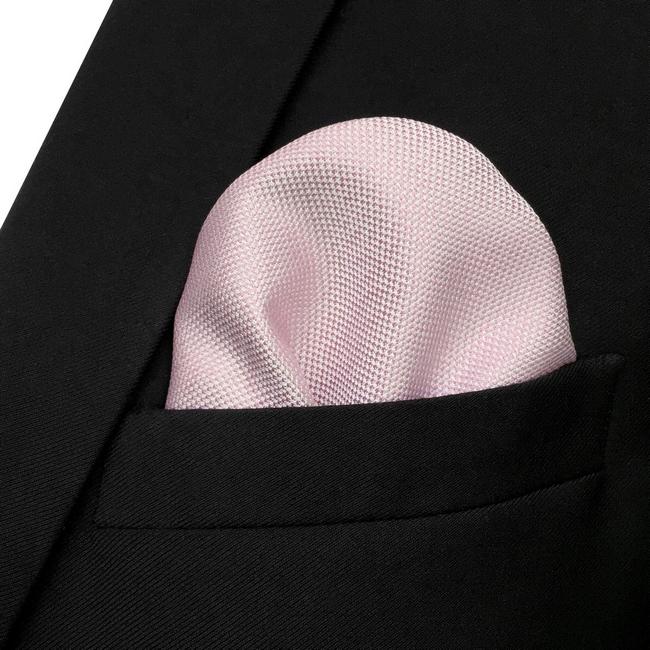 shlax & wing FH8 Baby pink Solid Silk Mens Pocket Square Wedding Brand New Handkerchief Classic Fashion Hanky Últimos 3 días