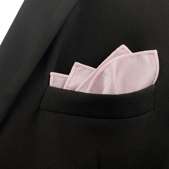 shlax & wing FH8 Baby pink Solid Silk Mens Pocket Square Wedding Brand New Handkerchief Classic Fashion Hanky Últimos 3 días
