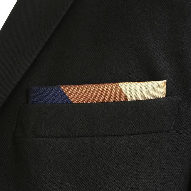 shlax & wing GH13 Multicolor Striped Mens Pocket Square Silk Fashion Classic Party Business Hanky Wedding Precio de fábrica