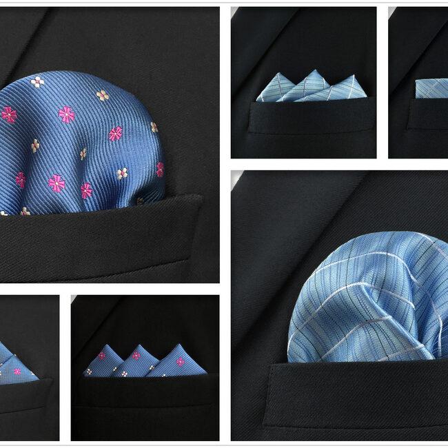 shlax & wing 5 Pieces Mens Pocket Square Brand New Gift Classic Acceossories Handkerchiefs Set 5-6 Oferta especial de fábrica