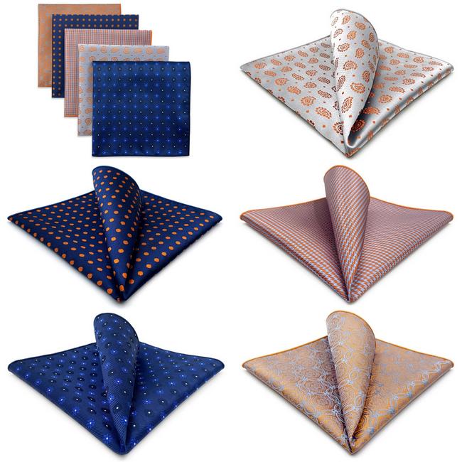 shlax & wing 5 Pieces Mens Pocket Square Brand New Gift Classic Acceossories Handkerchiefs Set 5-7 Promoción trimestral