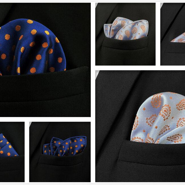 shlax & wing 5 Pieces Mens Pocket Square Brand New Gift Classic Acceossories Handkerchiefs Set 5-7 Promoción trimestral
