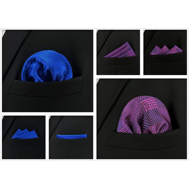 shlax & wing 5 Pieces Mens Pocket Square Fashion Gift Classic Assorted Handkerchiefs Set 1-76 Solo queda un día