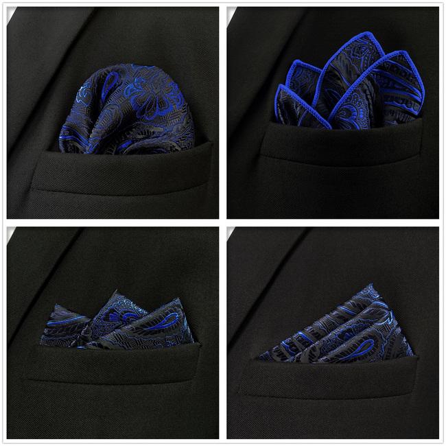 shlax & wing 5 Pieces Mens Pocket Square Fashion Gift Classic Assorted Handkerchiefs Set 2-101 Superdescuento