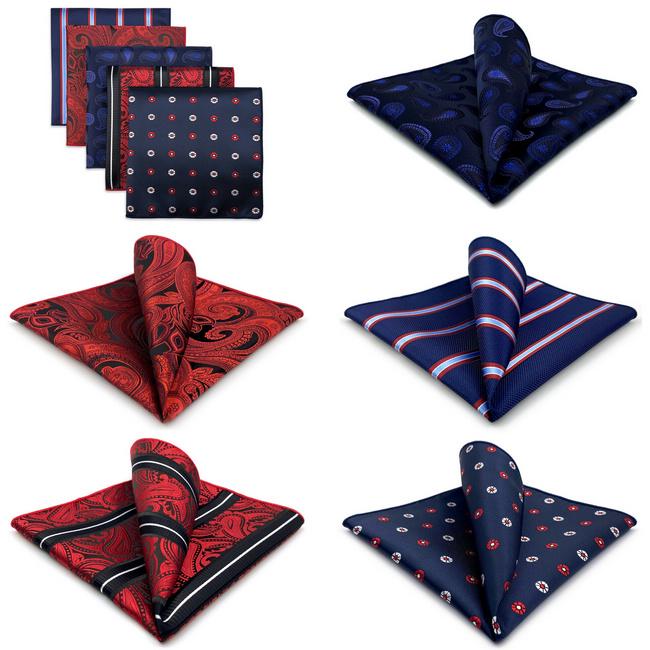 shlax & wing 5 Pieces Mens Pocket Square Fashion Gift Classic Assorted Handkerchiefs Set 2-94 Grandes descuentos