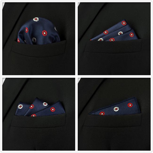 shlax & wing 5 Pieces Mens Pocket Square Fashion Gift Classic Assorted Handkerchiefs Set 2-94 Grandes descuentos