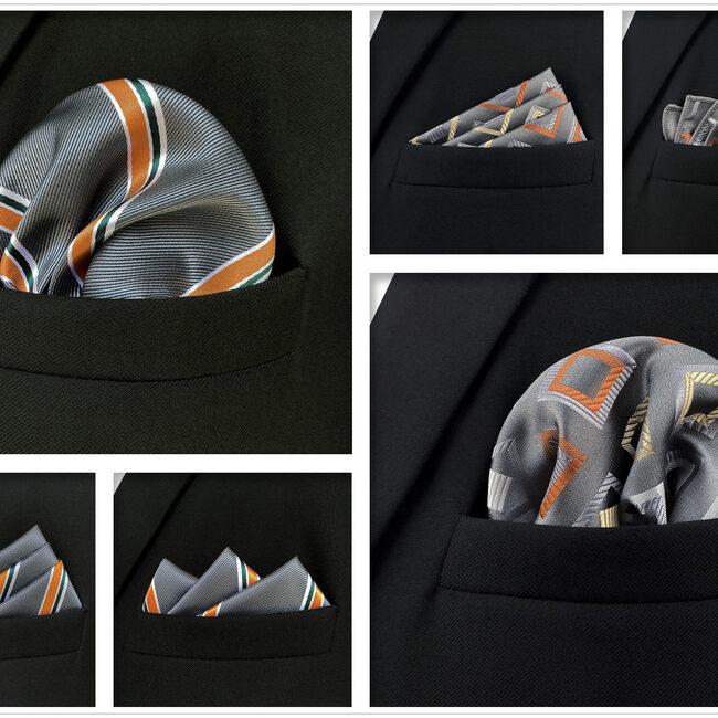 shlax & wing 5 Pieces Mens Pocket Square Set Brand New Gift Classic Acceossories Handkerchiefs 5-21 Liquidación