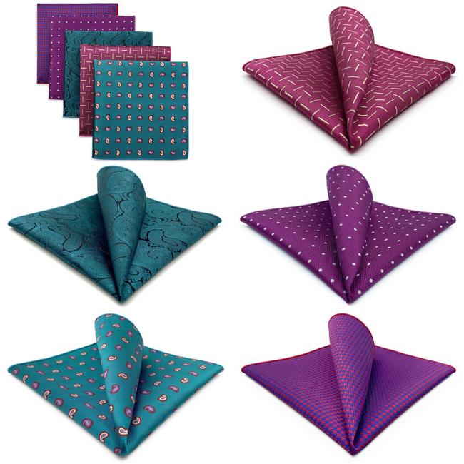 shlax & wing 5 Pieces Mens Pocket Square Set Brand New Gift Classic Acceossories Handkerchiefs Set 5-8 Ahorra y exporta
