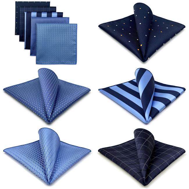 shlax & wing 5 Pieces Mens Pocket Square Set Brand New Gift Classic Acceossories Handkerchiefs Set 5-9 Precios de Black Friday