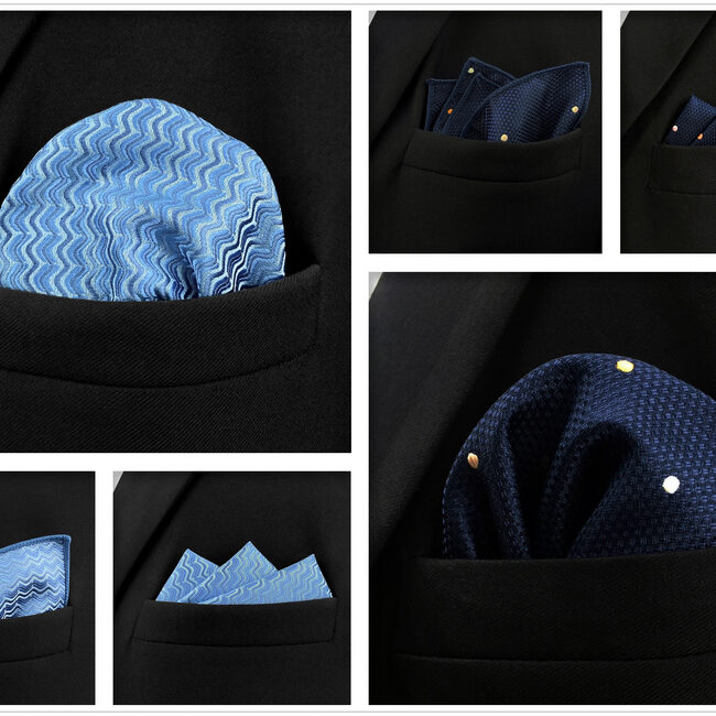 shlax & wing 5 Pieces Mens Pocket Square Set Brand New Gift Classic Acceossories Handkerchiefs Set 5-9 Precios de Black Friday