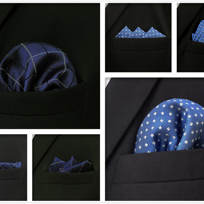 shlax & wing 5 Pieces Mens Pocket Square Set Brand New Gift Classic Acceossories Handkerchiefs Set 5-9 Precios de Black Friday
