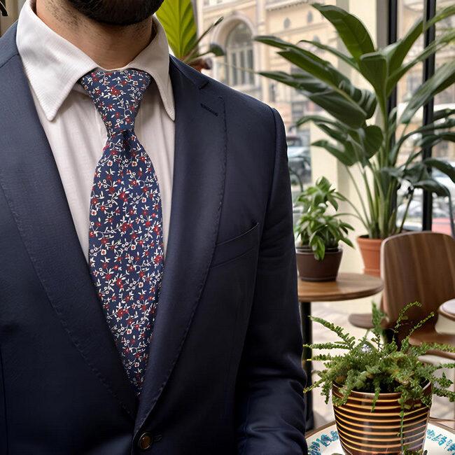 shlax & wing B42 Blue Floral Men’s Accessories Necktie Set Business Pocket Square Extra Long Size Descuentos del mes