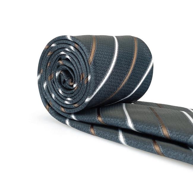 shlax & wing B43 Dark Grey Striped Mens Necktie Set Business Pocket Square Extra Long Size Classic Oferta exclusiva